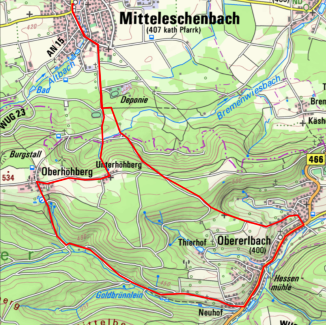 Die Route der Osterwanderung 2026